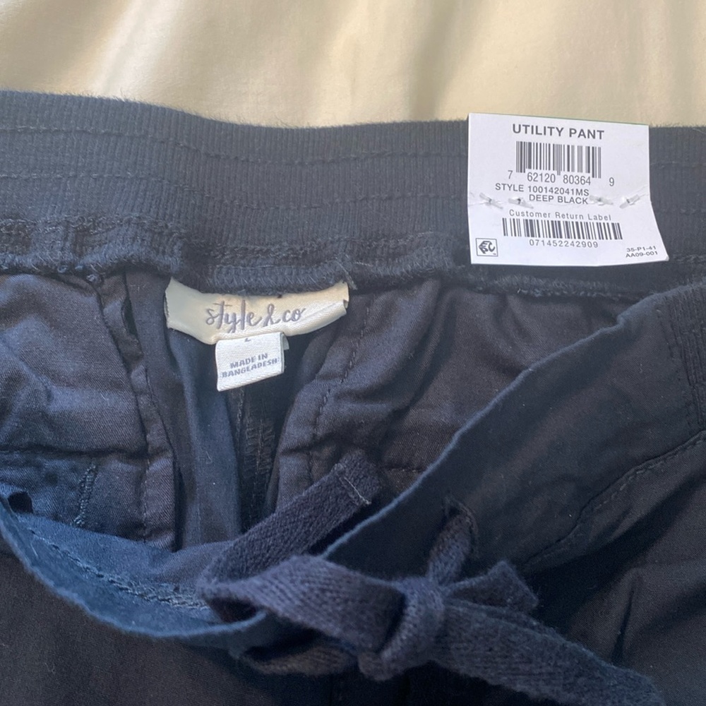 Utility Style and Co midrise comfort waist, black size L